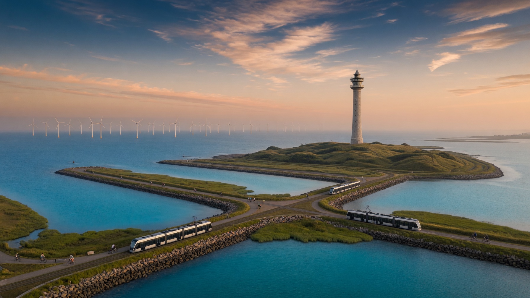 Causeway crossing the North Sea